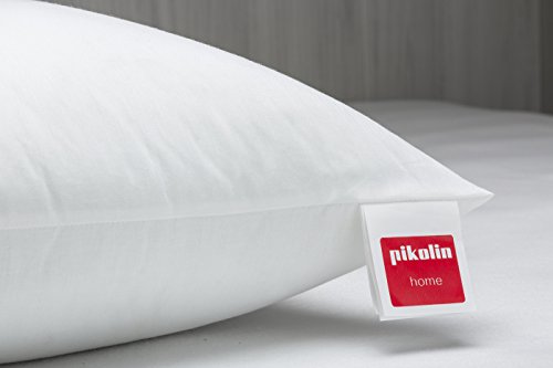 Pikolin Home - Almohada de fibra para bebé, antiácaros, funda 100% algodón, firmeza media, 30x50cm, altura 8cm (Todas las medidas)