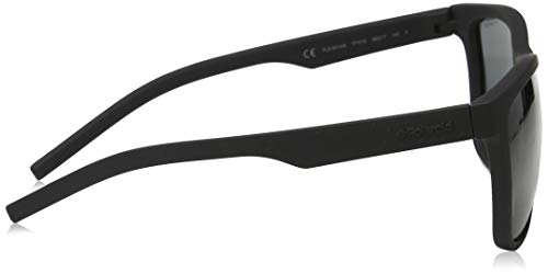 Polaroid PLD 6014/S Y2 YYV Gafas de sol, Negro (Black Rubber/Grey Pz), 56 Unisex Adulto