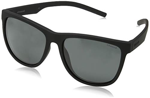 Polaroid PLD 6014/S Y2 YYV Gafas de sol, Negro (Black Rubber/Grey Pz), 56 Unisex Adulto