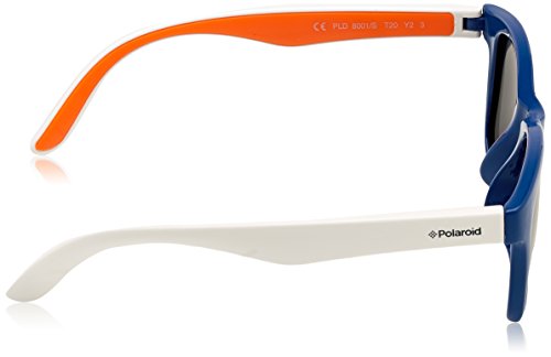 Polaroid PLD 8001/S Y2 T20 48 Gafas de sol, Azul (Bluette Orange/Grey Pz), Unisex Niños