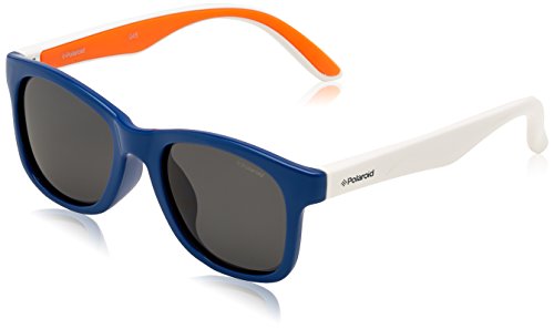 Polaroid PLD 8001/S Y2 T20 48 Gafas de sol, Azul (Bluette Orange/Grey Pz), Unisex Niños