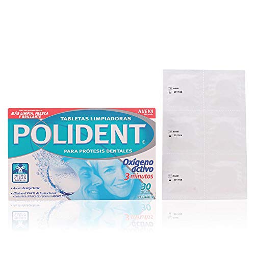 POLIDENT Tabletas Limpiadoras Oxígeno Activo 30 Tabs