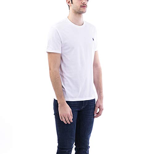 Polo Ralph Lauren tee-Shirts Camiseta, Blanco (White A1000), M para Hombre