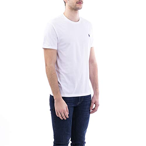 Polo Ralph Lauren tee-Shirts Camiseta, Blanco (White A1000), M para Hombre