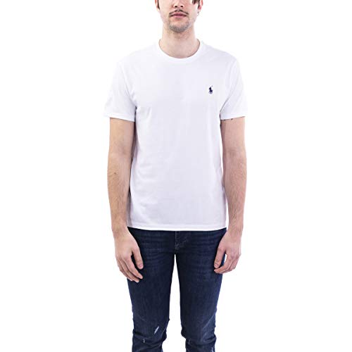 Polo Ralph Lauren tee-Shirts Camiseta, Blanco (White A1000), M para Hombre