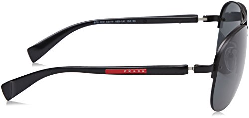 Prada LINEA ROSSA PS 56Ms (65) Gafas de sol, Black Demi Shiny, Hombre