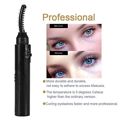 Profesional térmica rizador de pestañas, eléctrica rizador de pestañas calefactables Eyelash Curler con 2 niveles de calor, ojos Beauty Tool para Fantástica sin dolor curvas wimpern