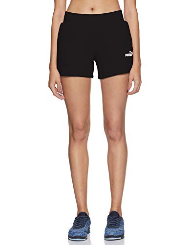 PUMA ESS Sweat Shorts TR Pants, Mujer, Cotton Black, M