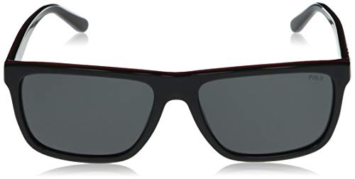 Ralph Lauren POLO 0PH4153 Gafas de sol, Black/Red/Black, 58 para Hombre