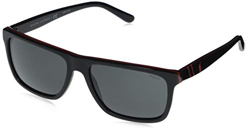 Ralph Lauren POLO 0PH4153 Gafas de sol, Black/Red/Black, 58 para Hombre