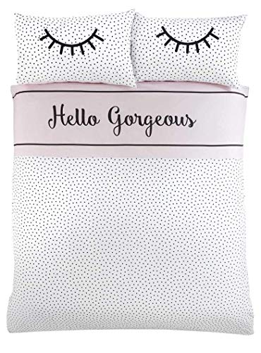 Rapport Hello Gorgeous - Juego de Funda de edredón para Cama de Matrimonio, Mezcla de algodón, Multicolor