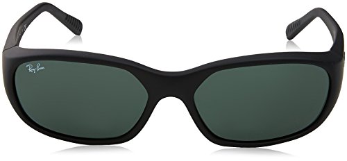 Ray-Ban 0RB2016 W2578 59 Gafas de sol, Matte Black/Crystal Green, Hombre