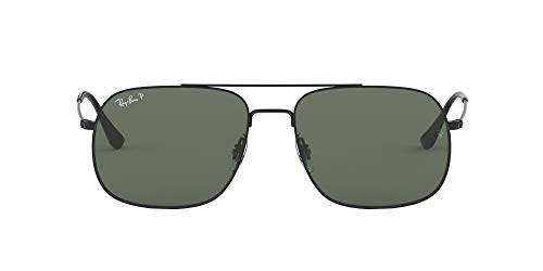 Ray-Ban 0RB3595 Gafas de sol, Rubber Black, 59 Unisex