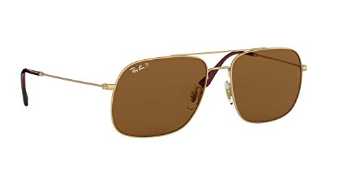 Ray-Ban 0RB3595 Gafas de sol, Rubber Gold, 59 Unisex