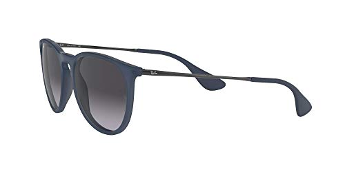 Ray-Ban Gafas de sol, Erika, Azul/Gunmetal (Blue/Gunmetal), con lente Gris Degradada (Grey Gradient)