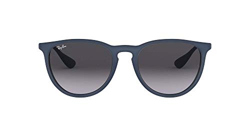 Ray-Ban Gafas de sol, Erika, Azul/Gunmetal (Blue/Gunmetal), con lente Gris Degradada (Grey Gradient)