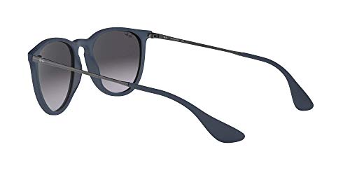 Ray-Ban Gafas de sol, Erika, Azul/Gunmetal (Blue/Gunmetal), con lente Gris Degradada (Grey Gradient)