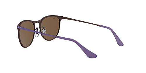 Ray-Ban JUNIOR 9538s Gafas de sol, Rubber Brown/Violet, 50 Unisex-Niño