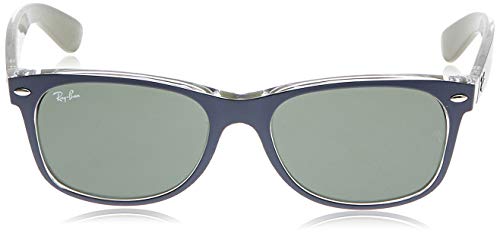 Ray-Ban New Wayfarer, Gafas de Sol Unisex adulto, Multicolor (Blue and Transparent 6188), 52 mm