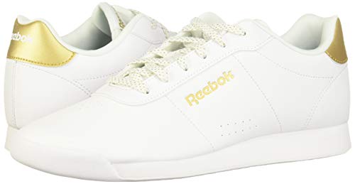 Reebok Royal Charm, Zapatillas de Deporte Interior para Mujer, Blanco (White/Gold Metallic 000), 38 1/3 EU