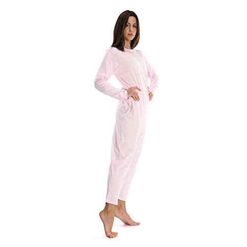 Rekordsan Pijama Antipañal Geriátrico Classic Mujer en Fresco Algodón con 1 Cremallera, Talla 5, Pack de 1