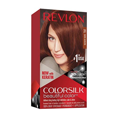 Revlon ColorSilk Tinte de Cabello Permanente Tono #31 Castaño Rojizo Oscuro