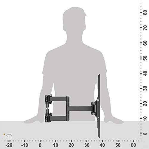 RICOO S5244, Soporte TV Pared, Giratorio, Inclinable, Televisión 32-55" (81-140cm), Brazo Universal, Televisor LED LCD Curvo, VESA 200x200-400x400