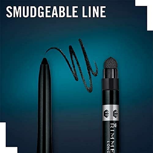 Rimmel London Look Ojos: Máscara Wonder'luxe Volume Tono 001 Black + Eyeliner Exaggerate Waterproof Tono 262