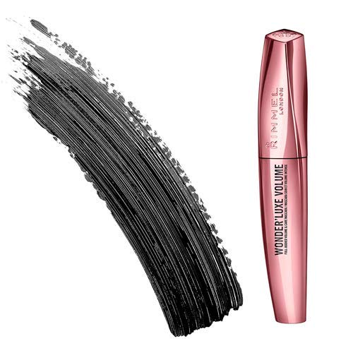 Rimmel London Look Ojos: Máscara Wonder'luxe Volume Tono 001 Black + Eyeliner Exaggerate Waterproof Tono 262