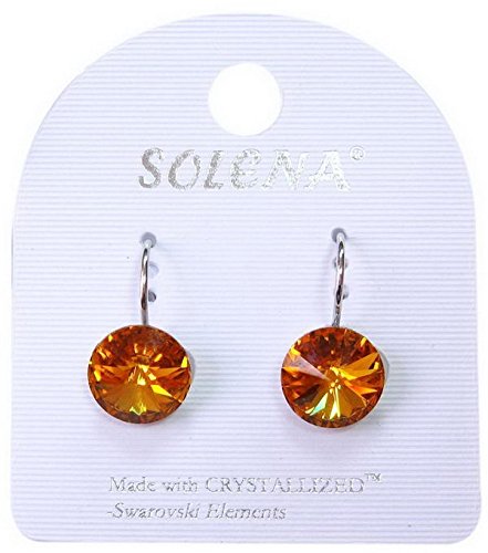 rougecaramel – Bijoux – Pendientes CRYSTALLIZED Swarovski Topaz