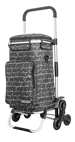 Rubberneck Carrito de la Compra Plegable con Compartimento de Refrigeración y Asa Ajustable, Negro