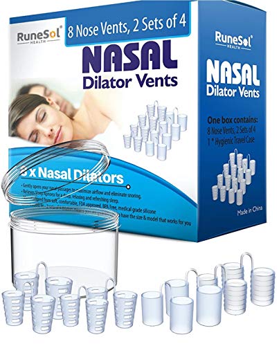 Runesol Dilatador Nasal - Antironquidos Nasal Dejar De Roncar - Dilatadores Nasales anti ronquido soluciones - Antirronquidos - Alivia Apnea Del Sueño, Respiración Fuerte Y Congestión Nasal