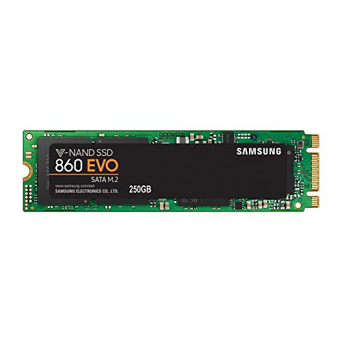 Samsung V-Nand SSD 860 EVO SATA M.2, 250 GB, 550 MB/s Seq Read, 520 MB/s Seq Write