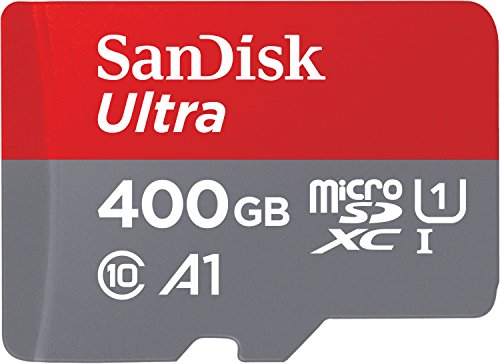 SanDisk Ultra Tarjeta de memoria microSDXC con adaptador SD, hasta 100 MB/s, rendimiento de apps A1, Clase 10, U1, 400 GB