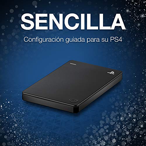 Seagate Game Drive, 2 TB, Disco duro externo, HDD portátil, compatible con PS4 (STGD2000200)