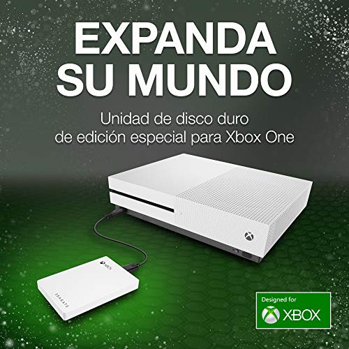 Seagate Game Drive para Xbox, 4 TB, Disco duro externo, HDD portátil, USB 3.0, Blanco, diseñado para Xbox One, 2 meses de suscripción a Xbox Game Pass (STEA4000407)