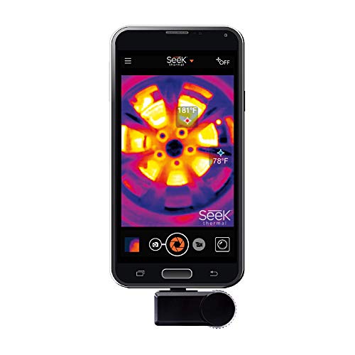 Seek Thermal Compact Cámara de imagen térmica con conector USB-C y carcasa hermética protectora para dispositivos Android - Negro