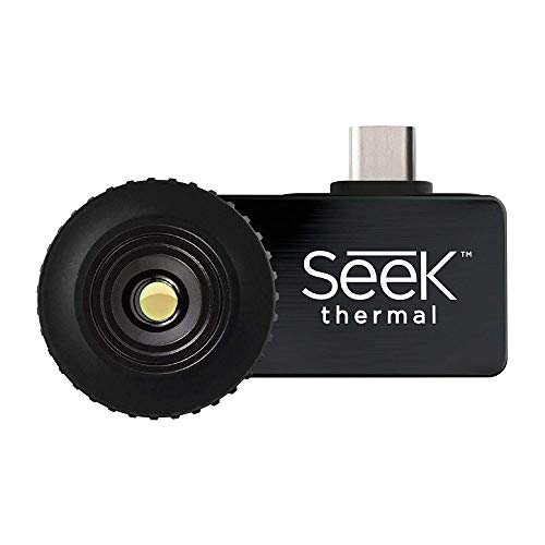 Seek Thermal Compact Cámara de imagen térmica con conector USB-C y carcasa hermética protectora para dispositivos Android - Negro