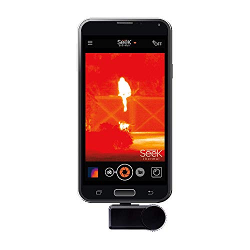 Seek Thermal Compact XR Cámara de imagen térmica de alta resolución de rango extendido con conector micro USB y funda protectora impermeable para dispositivos Android