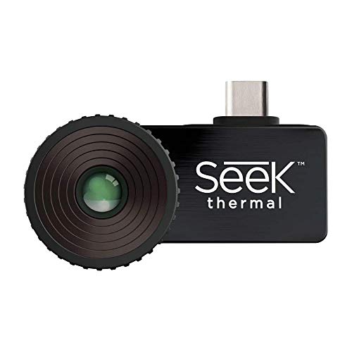 Seek Thermal Compact XR Cámara de imagen térmica de alta resolución de rango extendido con conector micro USB y funda protectora impermeable para dispositivos Android