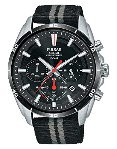 Seiko Reloj Analógico para Hombre de Energía Solar con Correa en Nailon PZ5091X1