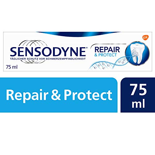 Sensodyne Pasta dentífrica Repair* & Protect, Pasta de Dientes Diaria con fluoruro, 1 x 75 ml, para Dientes sensibles al Dolor