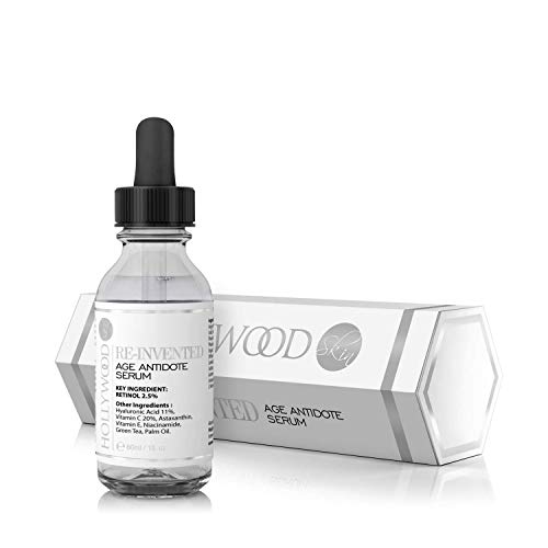 Serum Retinol 2.5% -4 veces más FUERTE que tratamientos antiedad y para acné regulares. Con 11% de Ácido Hialurónico y 20% de Vitamina C, mayor concentración. 60ml