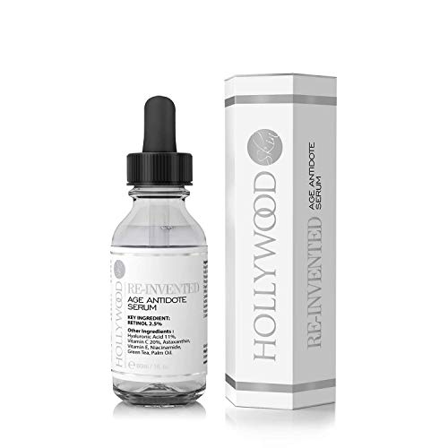 Serum Retinol 2.5% -4 veces más FUERTE que tratamientos antiedad y para acné regulares. Con 11% de Ácido Hialurónico y 20% de Vitamina C, mayor concentración. 60ml