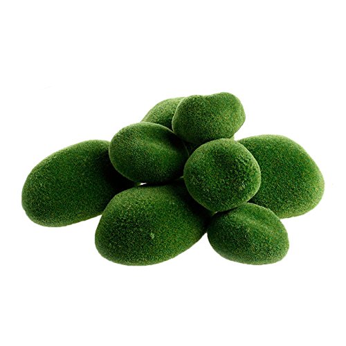 SimpleLife 8 Piezas Piedras de Musgo Artificial Hierba Planta Verde Poted Home Garden Decor Landscape