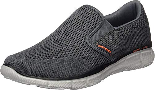 Skechers Equalizer Double Play, Men's Fitness Shoes Grey (Charcoal/Orange) 8 UK 42 EU