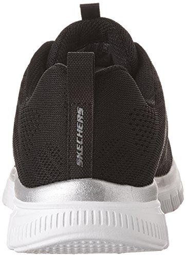 Skechers Women 12615 Low-Top Trainers, Black (Black Mesh/White Trim Bkw), 8 UK (41 EU)