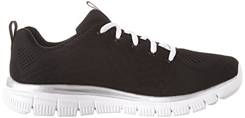 Skechers Women 12615 Low-Top Trainers, Black (Black Mesh/White Trim Bkw), 8 UK (41 EU)