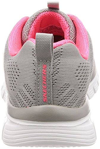 Skechers Women 12615 Low-Top Trainers, Grey (Gray Mesh/Coral Trim Gycl), 3 UK (36 EU)