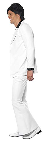 Smiffy's 39427L - Disfraz de años 70s retro para hombre, color blanco, talla L